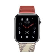 Leren bandje met print - Rood - Geschikt voor Apple Watch 38mm / 40mm / 41mm / 42mm