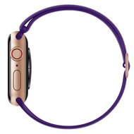 Elastische Solo Loop bandje - Paars - Geschikt voor Apple Watch 44mm / 45mm&nbsp;/ 46mm / 49mm