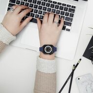 TPU Slim Fit bandje - Donkerblauw - Geschikt voor Apple Watch 38mm / 40mm / 41mm / 42mm