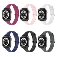 TPU Slim Fit bandje - Wijnrood - Geschikt voor Apple Watch 38mm / 40mm / 41mm / 42mm