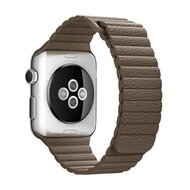 PU Leather Loop bandje - Bruin - Geschikt voor Apple Watch 38mm / 40mm / 41mm / 42mm