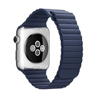 PU Leather Loop bandje - Blauw - Geschikt voor Apple Watch 44mm / 45mm&nbsp;/ 46mm / 49mm