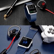 PU Leather Loop bandje - Blauw - Geschikt voor Apple Watch 44mm / 45mm&nbsp;/ 46mm / 49mm