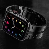 Stalen schakelband - Zwart - Geschikt voor Apple watch 38mm / 40mm / 41mm / 42mm