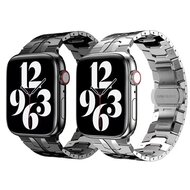 Stalen schakelband - Zilver - Geschikt voor Apple watch 38mm / 40mm / 41mm / 42mm
