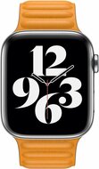 Leather Link serie bandje - Geel - Geschikt voor Apple Watch 44mm / 45mm&nbsp;/ 46mm / 49mm