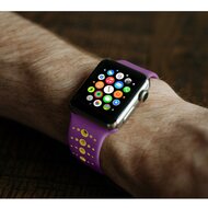 Sportbandje combi-kleuren - Paars + geel - Geschikt voor Apple Watch 38mm / 40mm / 41mm / 42mm