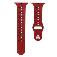 Sportbandje combi-kleuren - Rood + zwart - Geschikt voor Apple Watch 38mm / 40mm / 41mm / 42mm