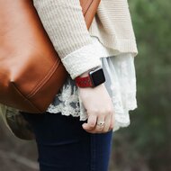 Sportbandje combi-kleuren - Rood + zwart - Geschikt voor Apple Watch 38mm / 40mm / 41mm / 42mm