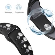 Sportbandje combi-kleuren - Zwart + grijs - Geschikt voor Apple Watch 38mm / 40mm / 41mm / 42mm