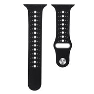 Sportbandje combi-kleuren - Zwart + grijs - Geschikt voor Apple Watch 38mm / 40mm / 41mm / 42mm