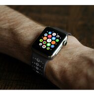 Sportbandje combi-kleuren - Zwart + grijs - Geschikt voor Apple Watch 38mm / 40mm / 41mm / 42mm