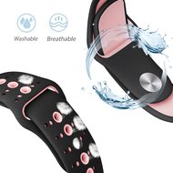 Sportbandje combi-kleuren - Zwart + roze - Geschikt voor Apple Watch 44mm / 45mm&nbsp;/ 46mm / 49mm
