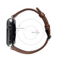 Retro leren bandje - Lichtbruin - Geschikt voor Apple Watch 38mm / 40mm / 41mm / 42mm