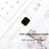 Leren Slim Fit bandje - Wit - Geschikt voor Apple Watch 44mm / 45mm&nbsp;/ 46mm / 49mm