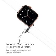 Leren Slim Fit bandje - Wit - Geschikt voor Apple Watch 44mm / 45mm&nbsp;/ 46mm / 49mm