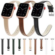 Leren Slim Fit bandje - Wit - Geschikt voor Apple Watch 44mm / 45mm&nbsp;/ 46mm / 49mm