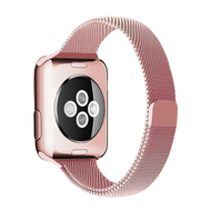 Milanese slim fit bandje - Ros&eacute; goud - Geschikt voor Apple Watch 44mm / 45mm&nbsp;/ 46mm / 49mm