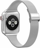 Milanese slim fit bandje - Zilver - Geschikt voor Apple Watch 44mm / 45mm&nbsp;/ 46mm / 49mm