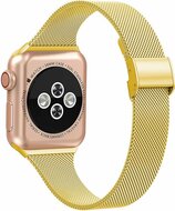Milanese slim fit bandje - Goud - Geschikt voor Apple Watch 44mm / 45mm&nbsp;/ 46mm / 49mm
