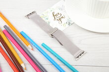 Milanese bandje met vouwbare magneetsluiting - Starlight - Geschikt voor Apple Watch 38mm / 40mm / 41mm / 42mm