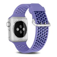 Bandje met gaatjes - Lavendel - Geschikt voor Apple Watch 38mm / 40mm / 41mm / 42mm