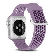 Bandje met gaatjes - Lichtpaars - Geschikt voor Apple Watch 44mm / 45mm&nbsp;/ 46mm / 49mm