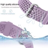 Bandje met gaatjes - Lichtpaars - Geschikt voor Apple Watch 44mm / 45mm&nbsp;/ 46mm / 49mm