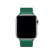 Lederen bandje - Groen - Geschikt voor Apple Watch 38mm / 40mm / 41mm / 42mm