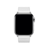 Lederen bandje - Wit - Geschikt voor Apple Watch 38mm / 40mm / 41mm / 42mm