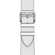 Lederen bandje - Wit - Geschikt voor Apple Watch 38mm / 40mm / 41mm / 42mm