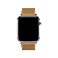 Lederen bandje - Licht Bruin - Geschikt voor Apple Watch 44mm / 45mm&nbsp;/ 46mm / 49mm