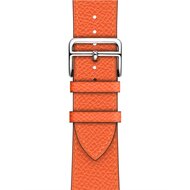 Lederen bandje - Oranje - Geschikt voor Apple Watch 44mm / 45mm&nbsp;/ 46mm / 49mm