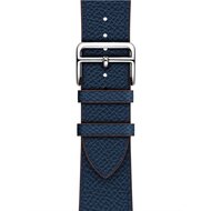 Lederen bandje - Donkerblauw - Geschikt voor Apple Watch 44mm / 45mm&nbsp;/ 46mm / 49mm