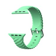 Siliconen 'Twist' bandje - Zee groen - Geschikt voor Apple Watch 44mm / 45mm&nbsp;/ 46mm / 49mm