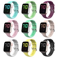 Siliconen 'Twist' bandje - Wijnrood - Geschikt voor Apple Watch 44mm / 45mm&nbsp;/ 46mm / 49mm