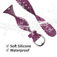 Siliconen 'Twist' bandje - Wijnrood - Geschikt voor Apple Watch 44mm / 45mm&nbsp;/ 46mm / 49mm