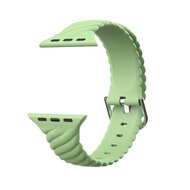 Siliconen 'Twist' bandje - Groen - Geschikt voor Apple Watch 44mm / 45mm&nbsp;/ 46mm / 49mm