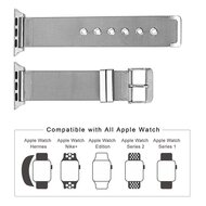Milanese met gesp bandje - Ros&eacute; goud - Geschikt voor Apple Watch 44mm / 45mm&nbsp;/ 46mm / 49mm