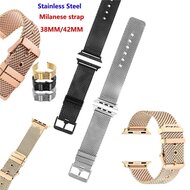 Milanese met gesp bandje - Ros&eacute; goud - Geschikt voor Apple Watch 44mm / 45mm&nbsp;/ 46mm / 49mm