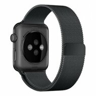 Milanese RVS bandje - Zwart - Geschikt voor Apple Watch 38mm / 40mm / 41mm / 42mm