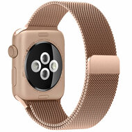 Milanese RVS bandje - Champagne goud - Geschikt voor Apple Watch 38mm / 40mm / 41mm / 42mm