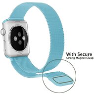Milanese RVS bandje - Lichtblauw - Geschikt voor Apple Watch 38mm / 40mm / 41mm / 42mm