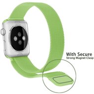 Milanese RVS bandje - Groen - Geschikt voor Apple Watch 44mm / 45mm&nbsp;/ 46mm / 49mm