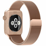 Milanese RVS bandje - Champagne goud - Geschikt voor Apple Watch 44mm / 45mm&nbsp;/ 46mm / 49mm