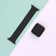 Solo Loop Sportbandje - Maat: L - Zwart - Geschikt voor Apple Watch 38mm / 40mm / 41mm / 42mm