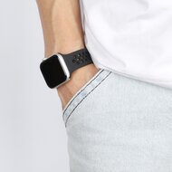 Solo Loop Sportbandje - Maat: L - Zwart - Geschikt voor Apple Watch 38mm / 40mm / 41mm / 42mm