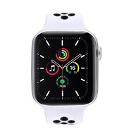 Solo Loop Sportbandje - Maat: L - Wit + Zwart - Geschikt voor Apple Watch 38mm / 40mm / 41mm / 42mm