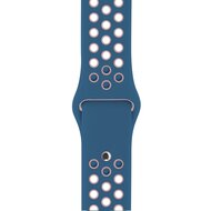 Sportbandje - Maat: S/M - Blauw + Roze - Geschikt voor Apple Watch 38mm / 40mm / 41mm / 42mm