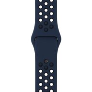 Sportbandje - Maat: M/L - Blauw + Zwart - Geschikt voor Apple Watch 38mm / 40mm / 41mm / 42mm